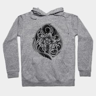 The garden of black and grey tattoo Hoodie